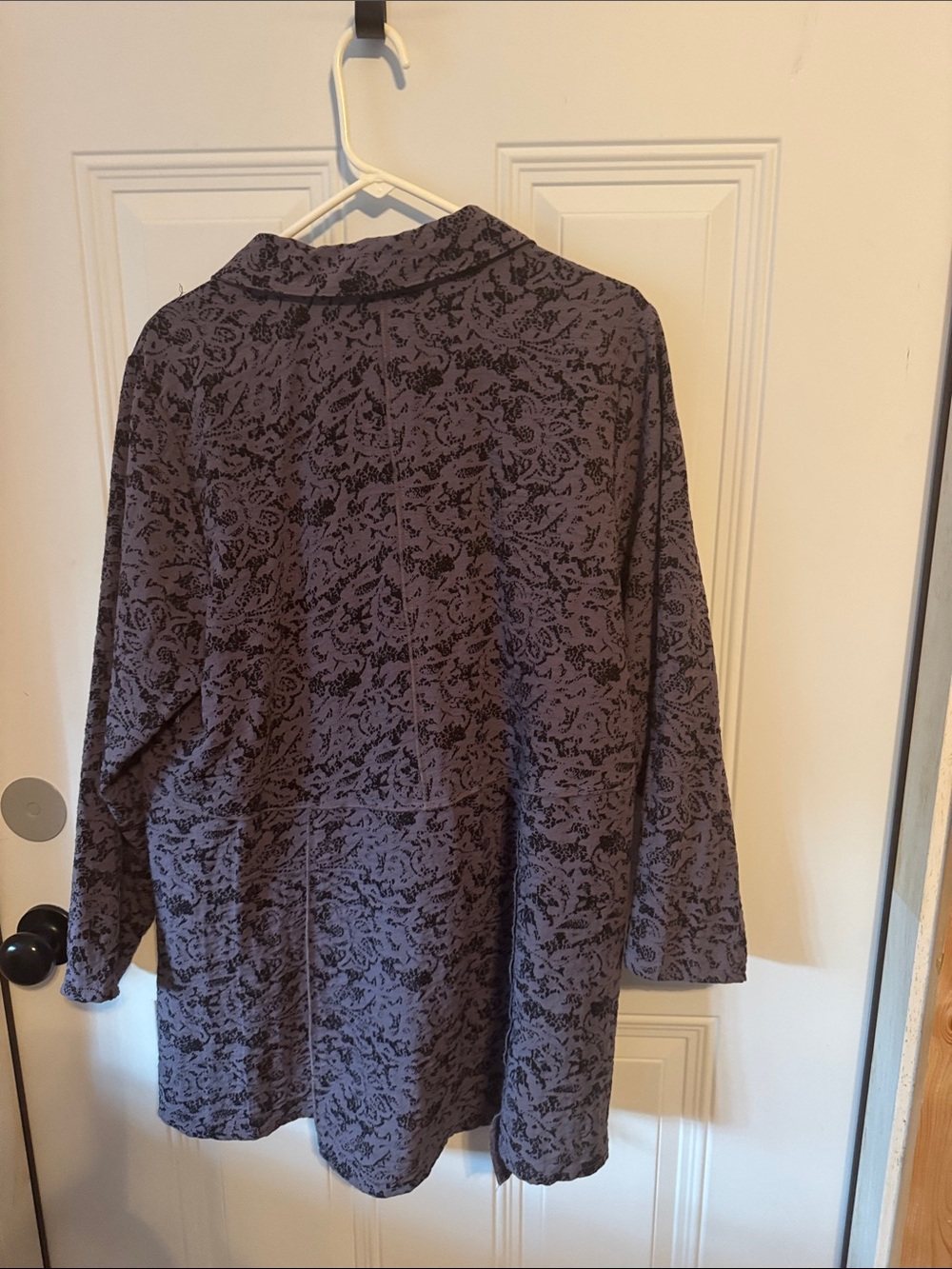 Habitat Lavender and Black Printed Button-Front Shirt/jacket - Picture 3 of 4